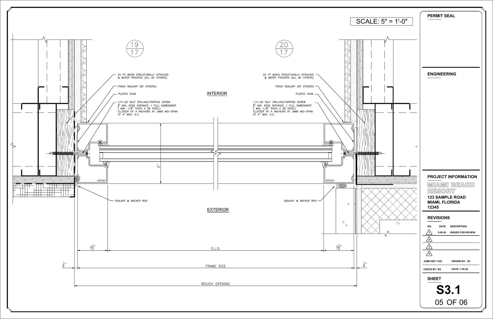 S&S Technical Solutions glazing detail sheet S3.1